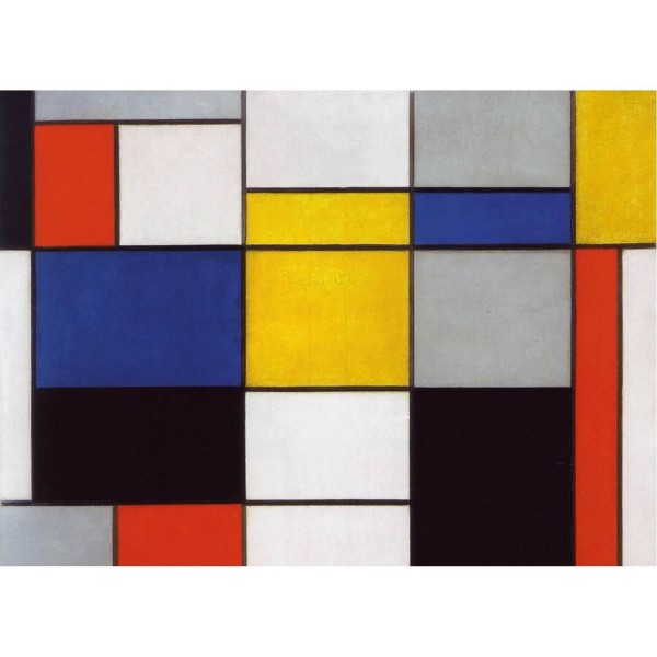 Puzzle 24 pièces : Composition 123, Mondrian - PMW-W629-24