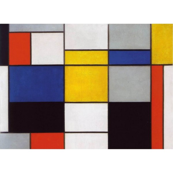 Puzzle de 24 piezas: Composición 123, Mondrian - PMW-W629-24