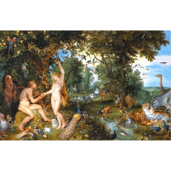 Puzzle d'art en bois 500 pièces : Le Jardin d'Eden, Brueghel - PMW-A665-500