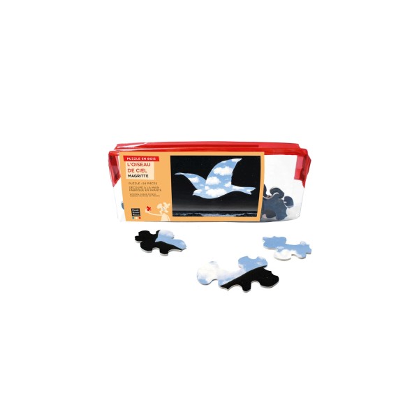 Puzzle 12 pièces en bois : Oiseau de Ciel - Magritte - PMW-W555-24