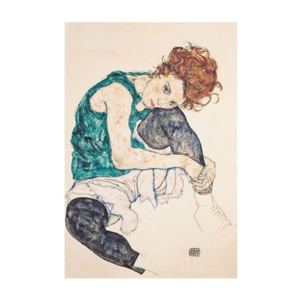 Puzzle d'art en bois 80 pièces Michèle Wilson : Femme Assise - Schiele - PMW-A474-80