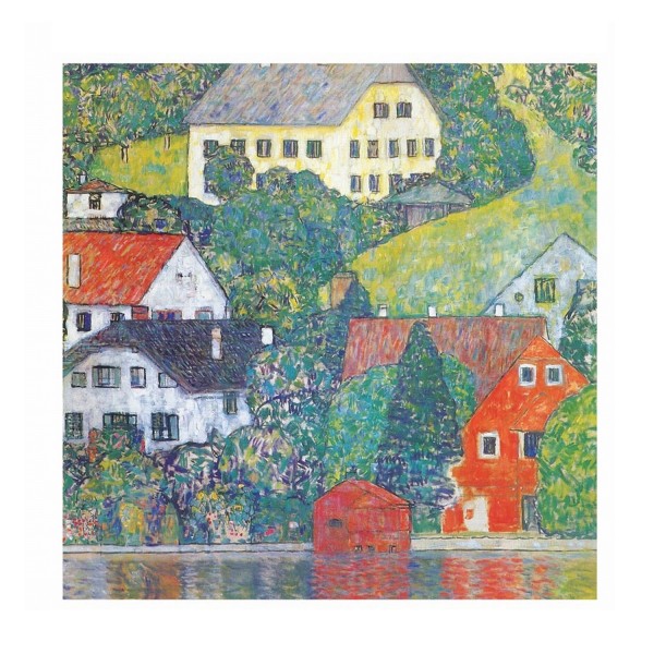 Puzzle d'art en bois 250 pièces Michèle Wilson : Les Maisons du Lac - Klimt - PMW-A478-250