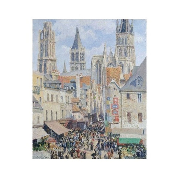 Puzzle d'art en bois 500 pièces Michèle Wilson : Rue de l'épicerie à Rouen - Pissarro - PMW-A464-500