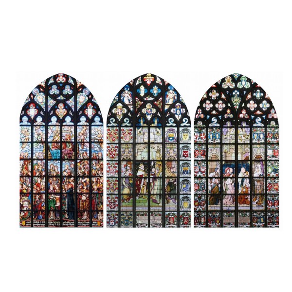 Puzzle d'art en bois 2500 pièces Michèle Wilson : Vitrail Notre-Dame d'Anvers - PMW-A543-2500