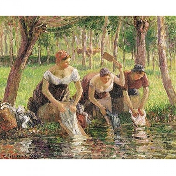 Puzzle d'art en bois 300 pièces Michèle Wilson - Grosses Pièces - Pissarro : Les lavandières - PMW-H717-300