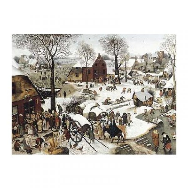 Wooden art puzzle 1500 pieces Michèle Wilson - Brueghel: The counting of Bethlehem - PMW-C58-1500