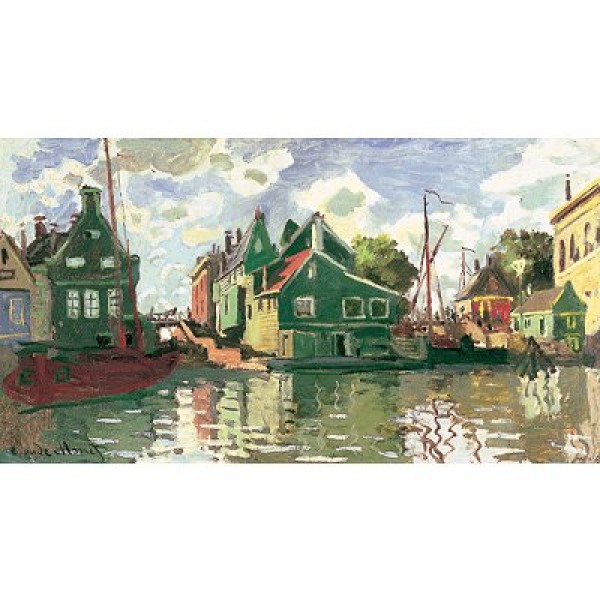 Puzzle d'art en bois 2500 pièces Michèle Wilson - Monet : Canal à Zaadam - PMW-A121-2500