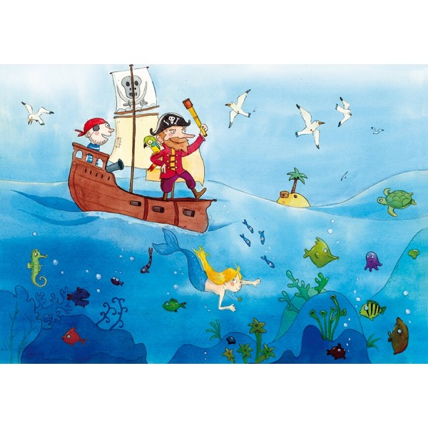 Puzzle en bois - Art maxi 24 pièces - Vanvolsem : Les pirates - PMW-W151-24