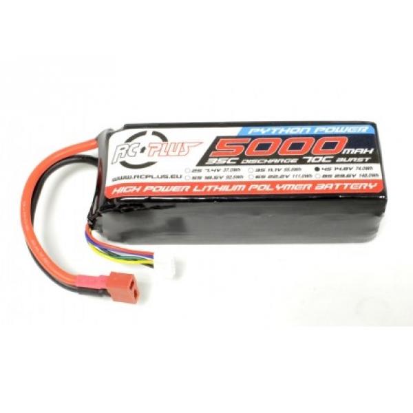 PYTHON POWER 4S 5000Mah 35C Cont. 70C Burst 5000 mAh 14.8V - PRO-RC-A35-5000-4S1P