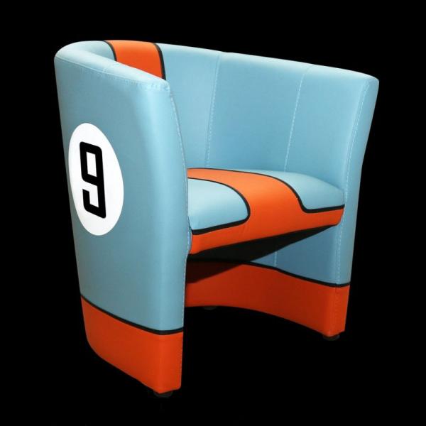 Fauteuil Cabriolet Racing Inside N° 9 GT Team Bleu Orange - 94900128