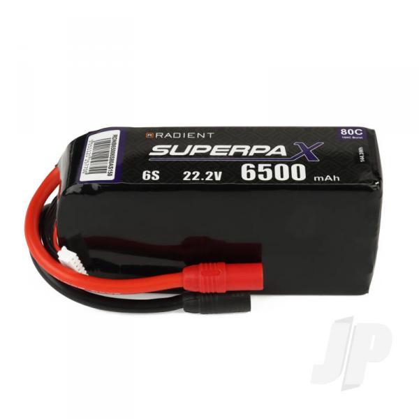 LiPo 6S 6500mAh 22.2V 80C AS150 - Radient - RDNB65006S80AS150