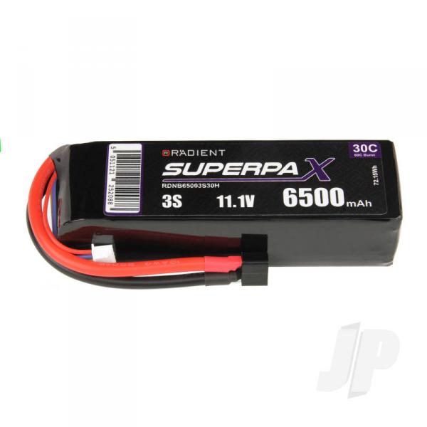 Batterie LiPo 3S 6500mAh 11.1V 30C Deans (HCT) Radient - RDNB65003S30H