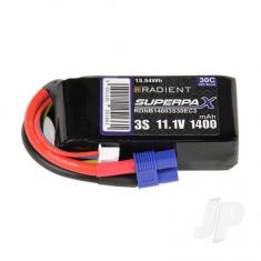 Batterie LiPo 3S 1400mAh 11.1V 30C EC3 Radient