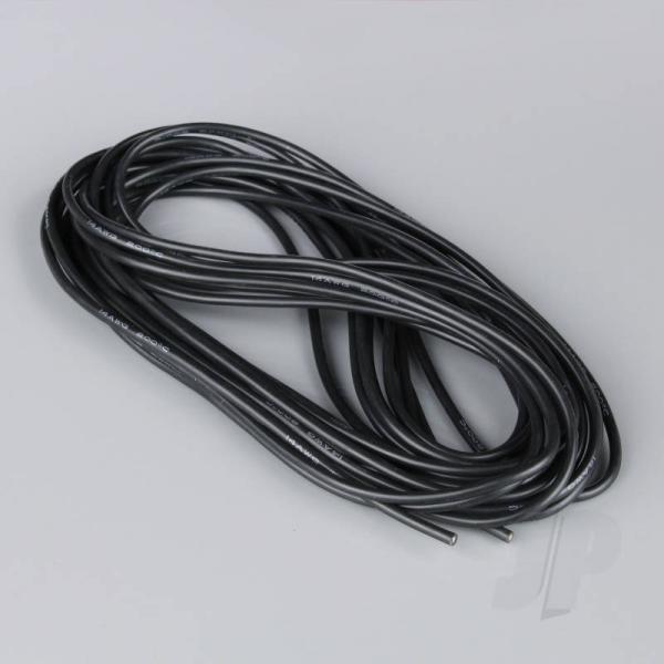 Cable Silicone 14AWG (1.62mm diam - 2.08mm2 sect) - 7.5m Noir (rouleau) - RDNAC010136