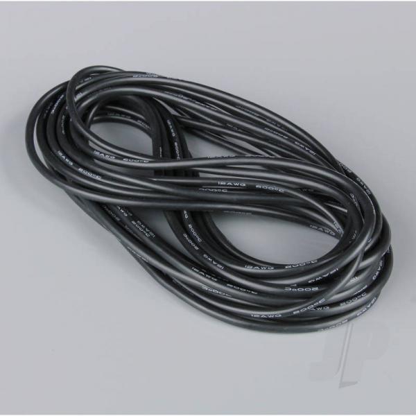 Cable Silicone 12AWG (2.05mm diam - 3.31mm2 sect) 680 Strand - 7.5m Noir (rouleau) - RDNAC010134