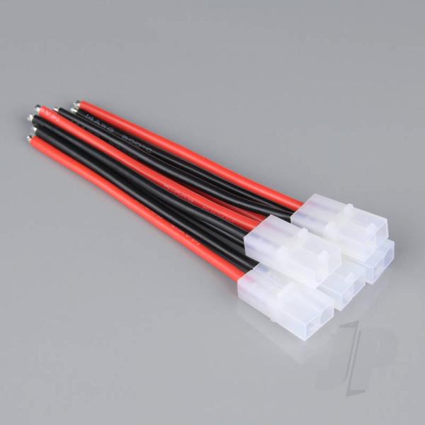 Pigtail Connecteur Tamiya Femelle 14AWG (1.62mm diam - 2.08mm2 sect) 1m (Battery End) (5pcs) - RDNAC010074