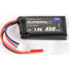 LiPo 2S 450mAh 7.4V 30C JST Radient