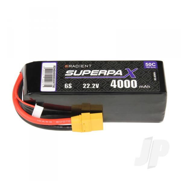 Batterie LiPo 6S 4000mAh 22.2V 50C XT90 Radient - RDNB40006S50XT90