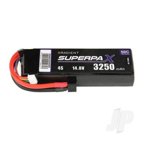 Batterie LiPo 4S 3250mAh 14.8V 50C Deans (HCT) Radient - RDNB32504S50H