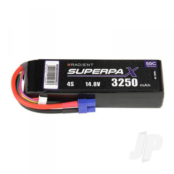 Batterie LiPo 4S 3250mAh 14.8V 50C EC3 Radient - RDNB32504S50EC3