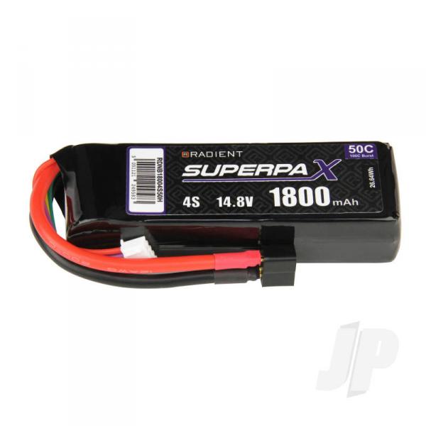 Batterie LiPo 4S 1800mAh 14.8V 50C Deans (HCT) Radient - RDNB18004S50H