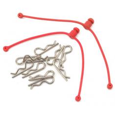 Body Clip Retainer, Red (2)