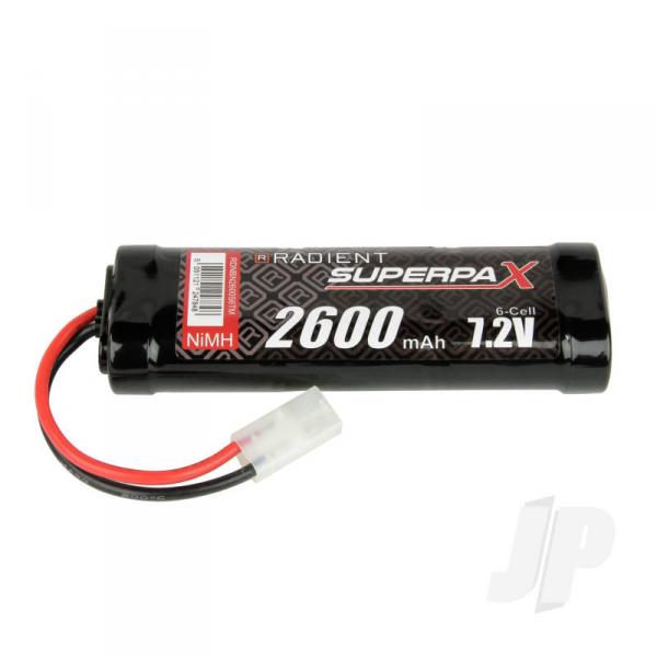 Batterie NiMH 7.2V 2600mAh SC Stick Tamiya Radient - RDNBN2600S6TM