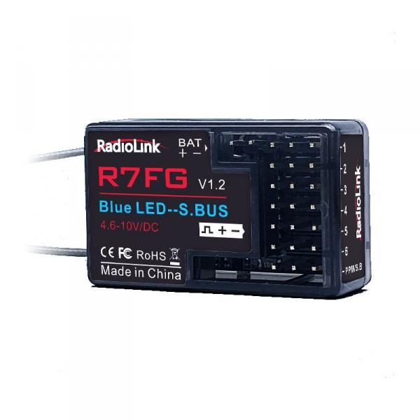Recepteur RadioLink R7FG 2.4Ghz 6Ch Gyro integre pour RC4GS, RC6GS, T8FB,T8S - RADR7FG