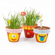 Birthday box - 10 "Little monsters" pots - To sow
