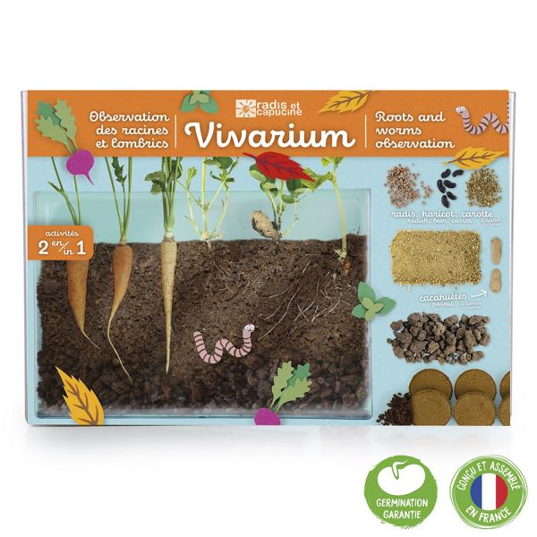 Terrarium: Observation of roots and earthworms - RadisetCapucine-11038