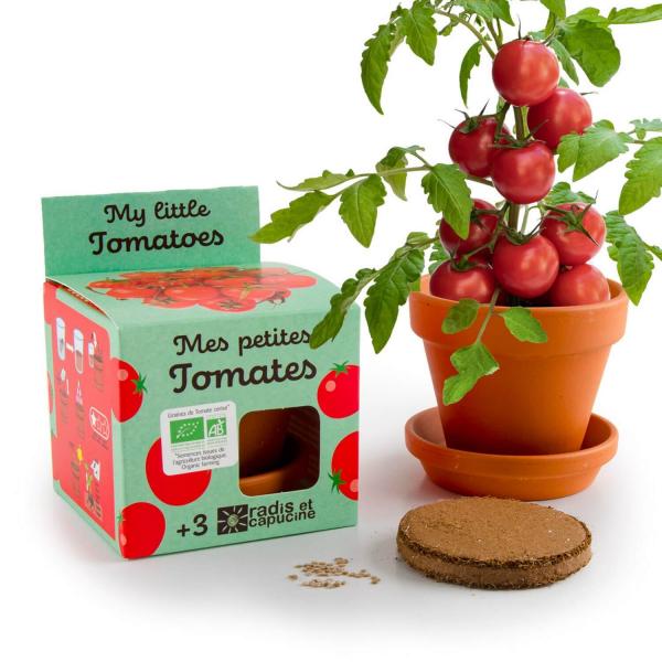 Kit de jardinería: Tomates ecológicos - RadisetCapucine-41560