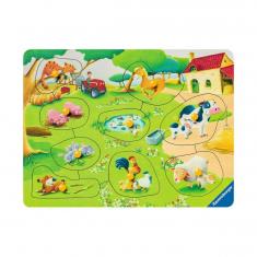 9-piece interlocking puzzle: the farm