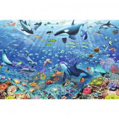 Puzzle 3000 pièces :  Monde sous-marin coloré