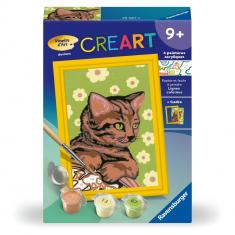 CreArt Kids 8x12cm : Chaton et fleurs 