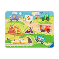 8 Teile Puzzle: Fahrzeuge