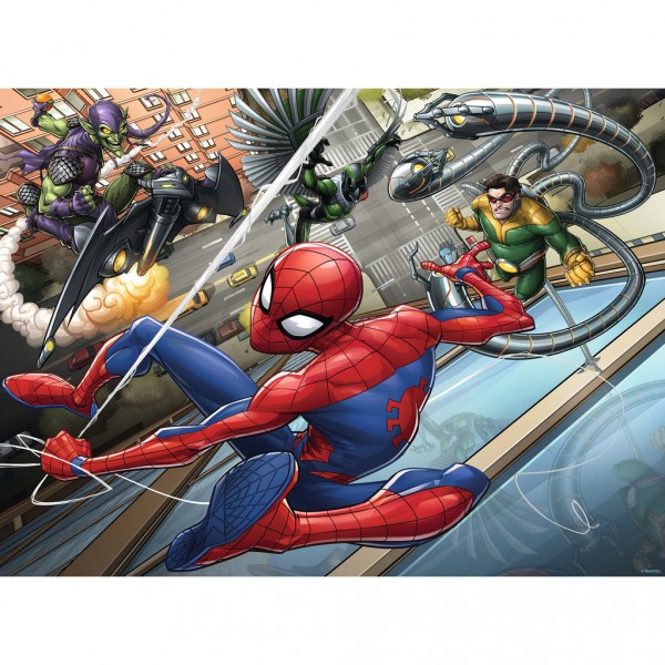 Puzzle 200 pièces XXL : Spider-Man contre ses ennemis - Ravensburger-12730