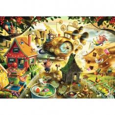 1000-piece puzzle: Three Little Pigs in the Air / Dean MacAdam