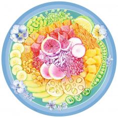 Rundpuzzle 500 Teile: Poke Bowl (Circle of Colors)