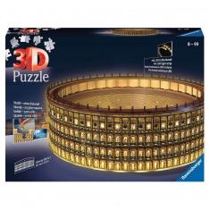 Puzzle 3D del Coliseo iluminado