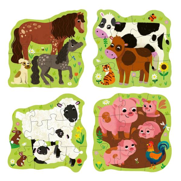 3 Puzzle Up! 2 ans : Les animaux de la ferme  - Ravensburger-12004001