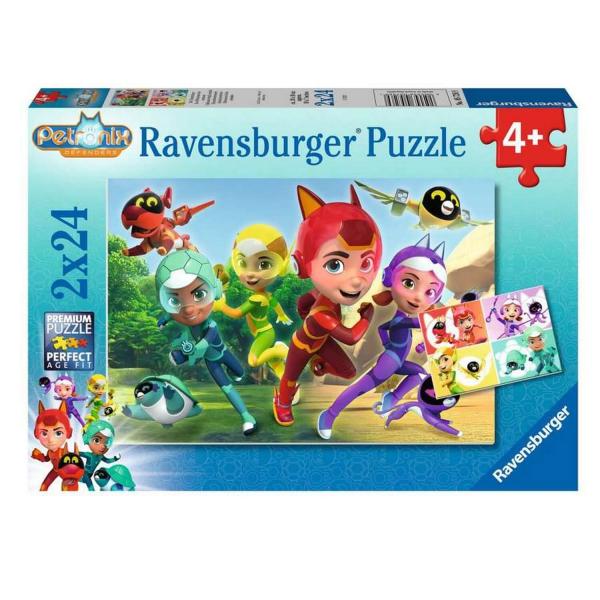 Puzzle de 2 x 24 piezas: Defensores de los Animales - Ravensburger-05726
