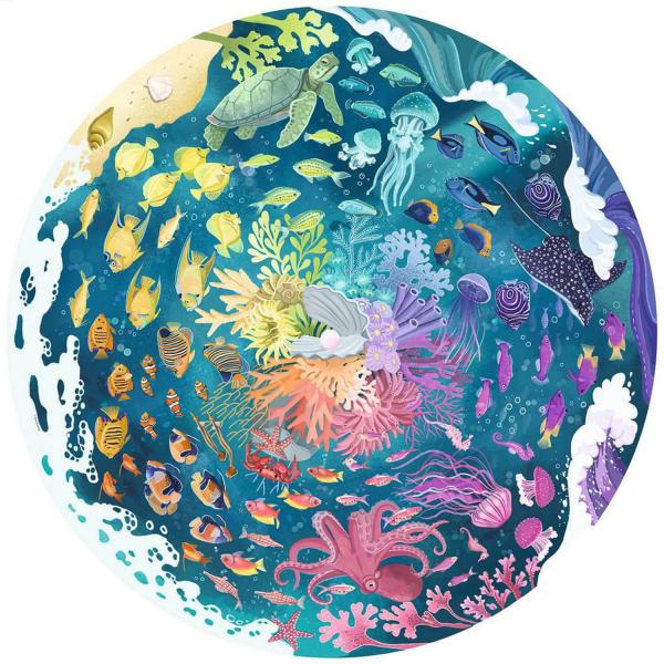 Round Puzzle 500 pieces: Circle Of Colors: Ocean - Ravensburger-17170