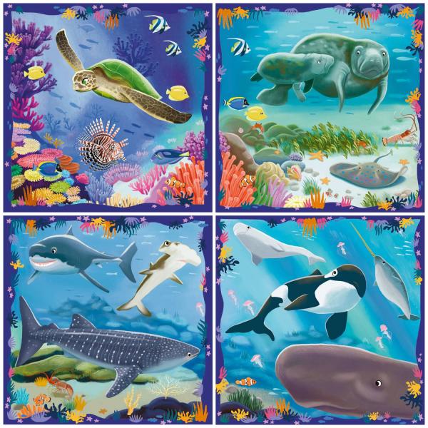 3 Puzzle Up! 5 ans : Les animaux marins  - Ravensburger-12004004