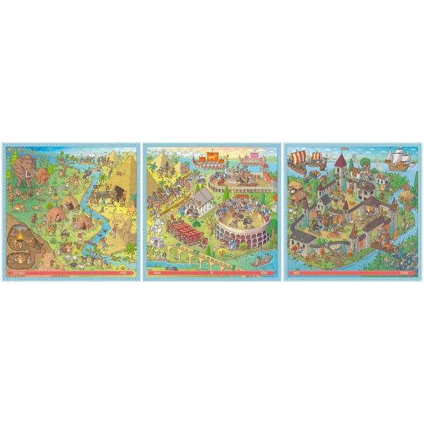 3 Puzzles Up! 6 years: History - Ravensburger-12004005