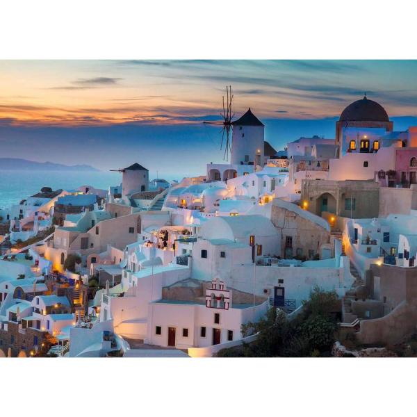 Puzzle de 1000 piezas: Noche en Santorini - Ravensburger-12000663