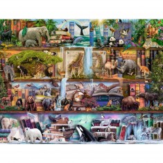 Puzzle 2000 pièces : Magnifique monde animal