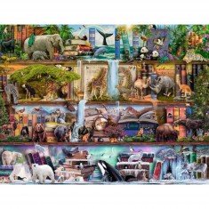 Puzzle 2000 pièces : Magnifique monde animal