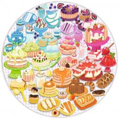 Round Puzzle 500 pieces: Circle Of Colors: Desserts
