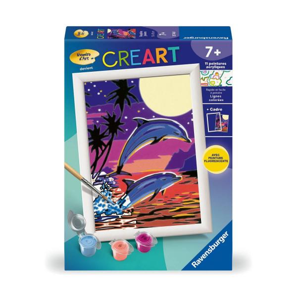 CreArt Kids 13x18cm: Delfines juguetones - Ravensburger-25746