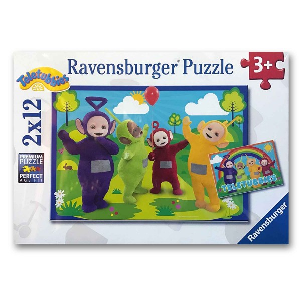 Puzzle 2x12 pièces : Les Teletubbies disent Eh-Oh ! - Ravensburger-07605